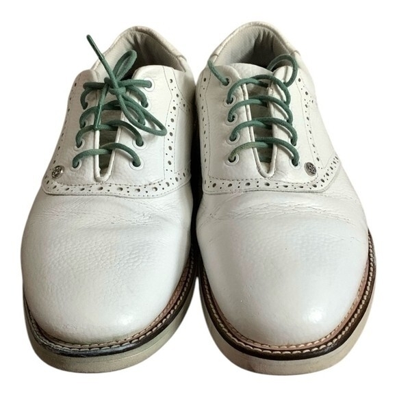 FORE G4 Golf Sneakers White Green Men\'s Leather Shoes Size 12.5